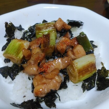 自家製ダレが鶏と長ネギとよくからんで、最高にご飯がすすみました。焼き鳥丼はタレが命ですね！ご馳走さまでした。